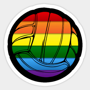 Volleyball Ball Gay Pride LGBT Rainbow Flag Funny LGBTQ Premium Sticker